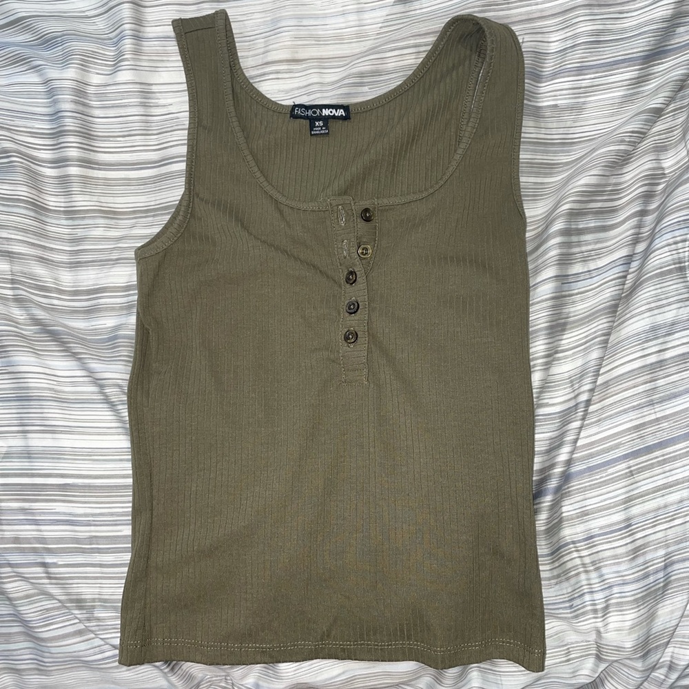 Full length tank top with buttons